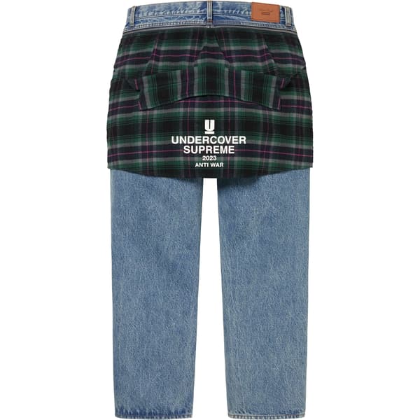 Supreme UNDERCOVER Layered Jean - Washed Indigo (front)