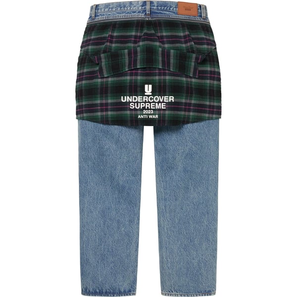Supreme UNDERCOVER Layered Jean - Washed Indigo (front)