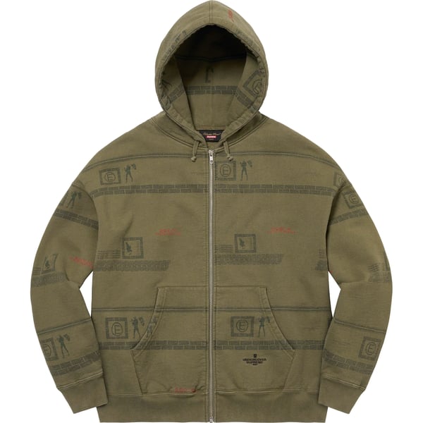 Supreme UNDERCOVER Zip Up Hooded Sweatshirt - Dark Olive (front)
