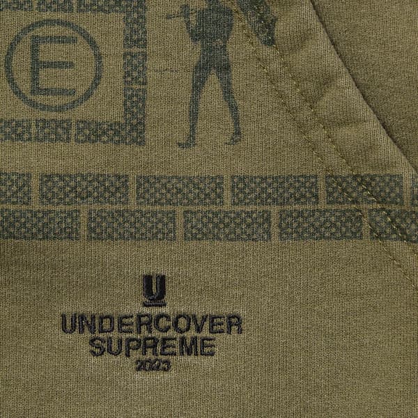 Supreme UNDERCOVER Zip Up Hooded Sweatshirt - Dark Olive (front)
