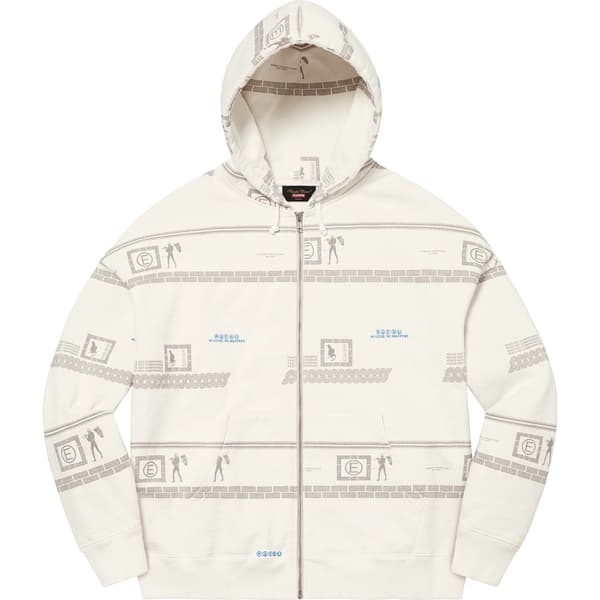 Supreme UNDERCOVER Zip Up Hooded Sweatshirt - Stone (front)