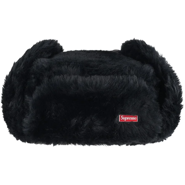 Supreme Ushanka Hat - Black (front)