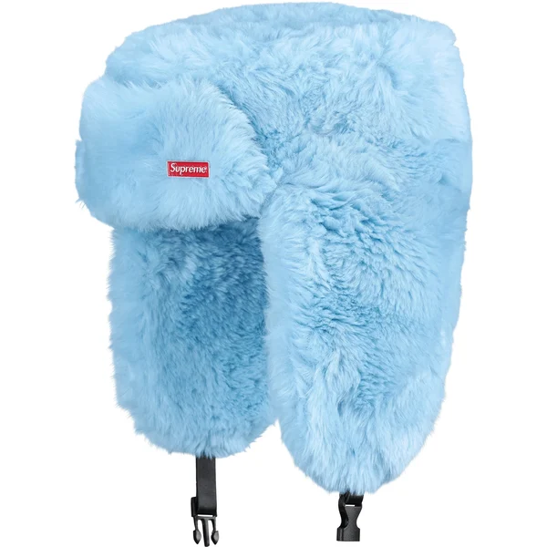 Supreme Ushanka Hat - Light Blue (front)