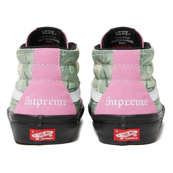 Supreme Vans Dollar Skate Grosso Mid - Pink (front)