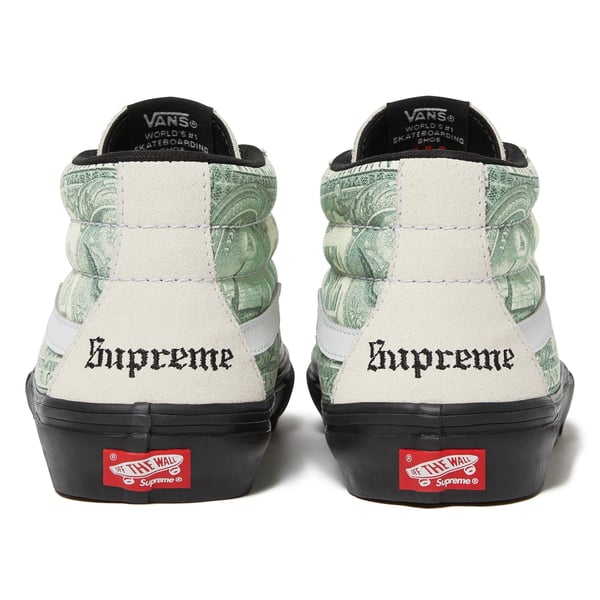 Supreme Vans Dollar Skate Grosso Mid - White (front)