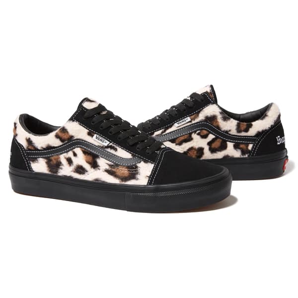 Supreme Vans Leopard Old Skool - Black (front)
