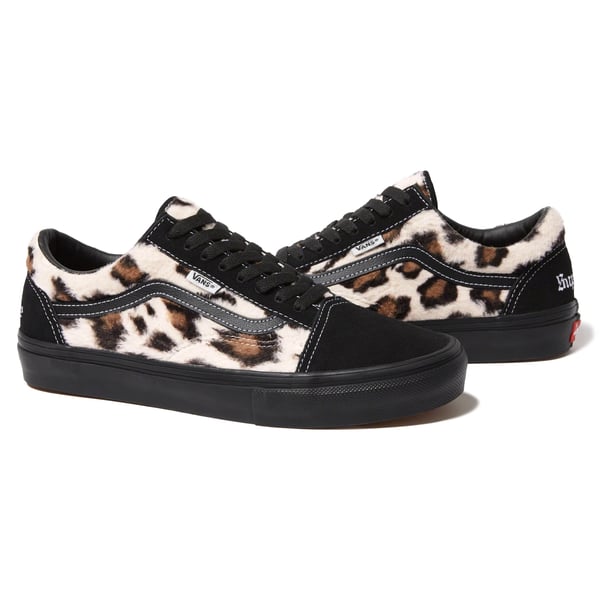 Supreme Vans Leopard Old Skool - Black (front)