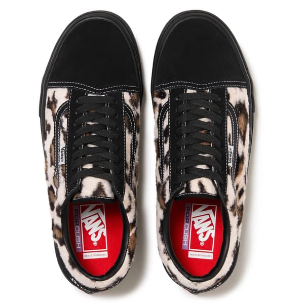 Supreme Vans Leopard Old Skool - Black (front)