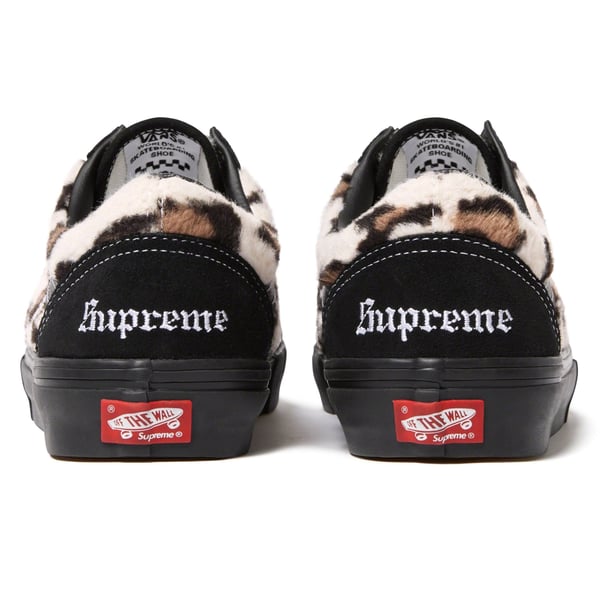 Supreme Vans Leopard Old Skool - Black (front)