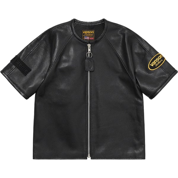 Supreme Vanson Leathers S/S Racing Jacket - Black (front)