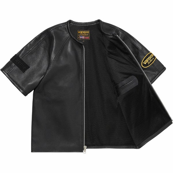 Supreme Vanson Leathers S/S Racing Jacket - Black (front)
