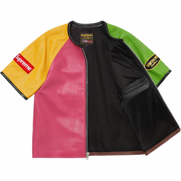 Supreme Vanson Leathers S/S Racing Jacket - Multicolor (front)