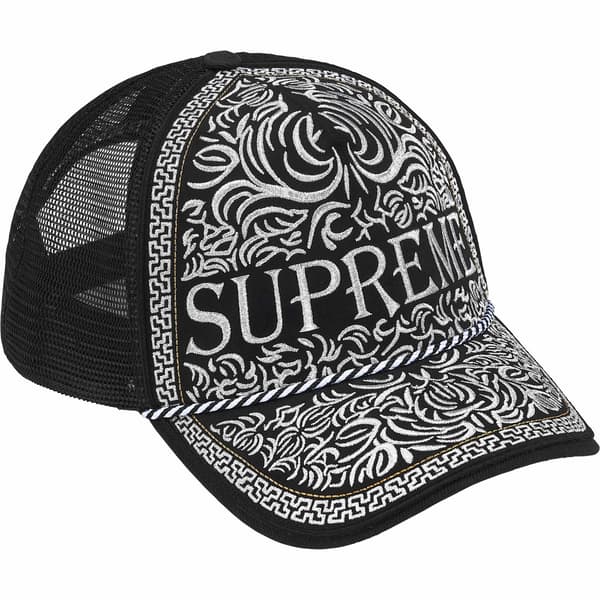Supreme Vaquero Mesh Back 5-Panel - Black (front)
