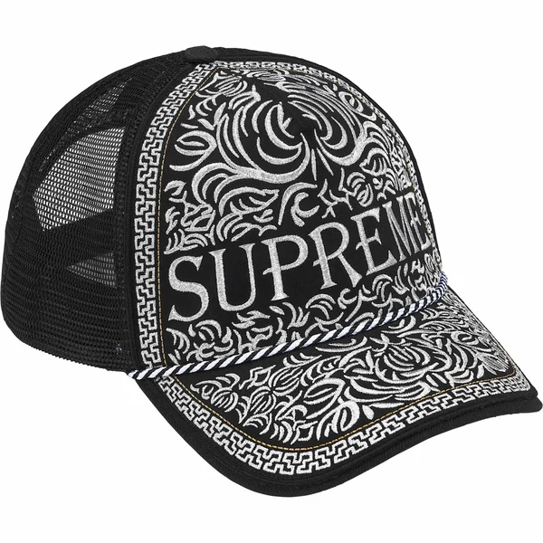Supreme Vaquero Mesh Back 5-Panel - Black (front)