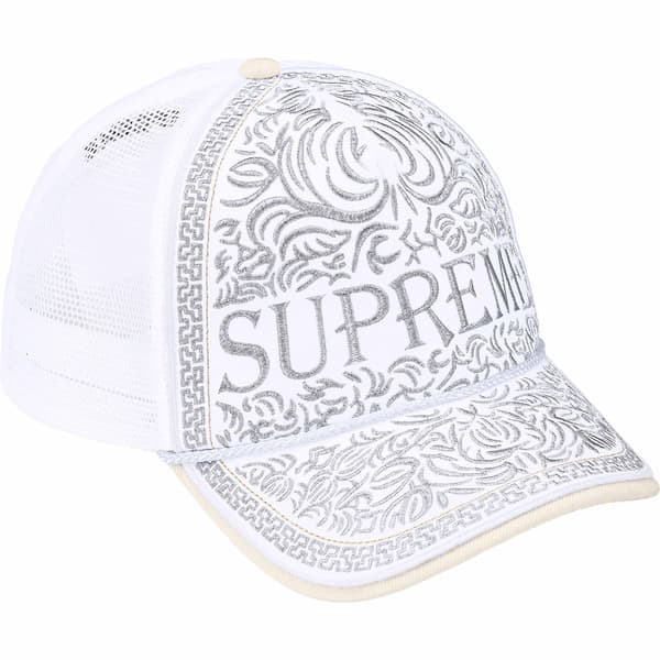 Supreme Vaquero Mesh Back 5-Panel - White (front)