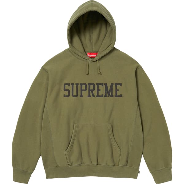Supreme Varsity Hooded Sweatshirt - Dark Olive (front)