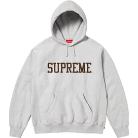 Supreme Varsity Hooded Sweatshirt Heather Grey