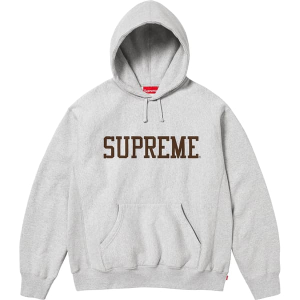 Supreme Varsity Hooded Sweatshirt - Heather Grey (front)