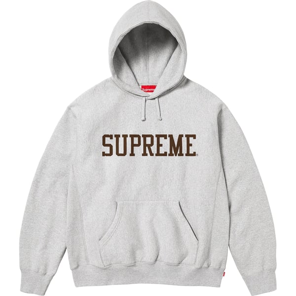 Supreme Varsity Hooded Sweatshirt - Heather Grey (front)