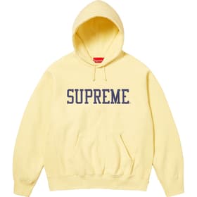 Supreme Varsity Hooded Sweatshirt Light Yellow