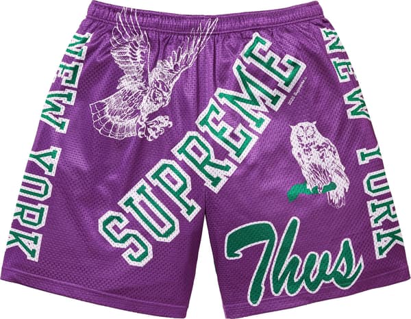 Supreme Varsity Mesh Short - Purple (front)