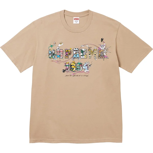 Supreme Varsity Tee - Khaki (front)