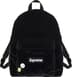 Supreme Velvet Backpack - Black (front)