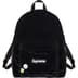 Supreme Velvet Backpack - Black (front)