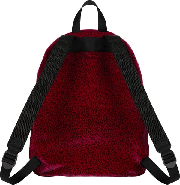 Supreme Velvet Backpack - Red Leopard (front)