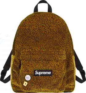Supreme Velvet Backpack Tan Leopard