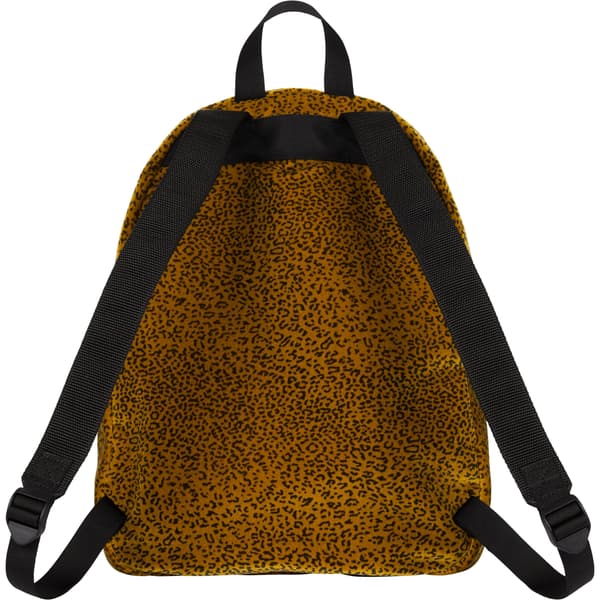 Supreme Velvet Backpack - Tan Leopard (front)