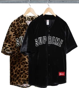 Supreme Velvet Baseball Jersey