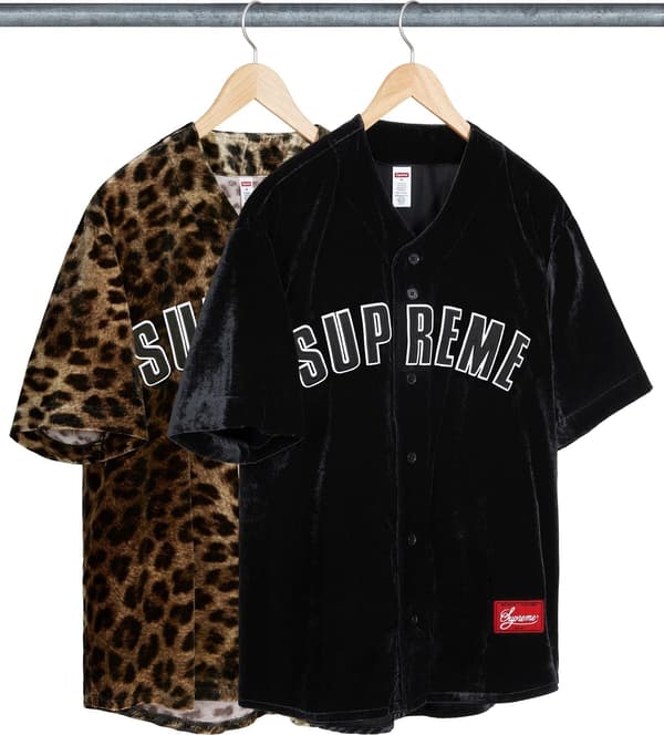 Supreme Velvet Baseball Jersey - Product Image