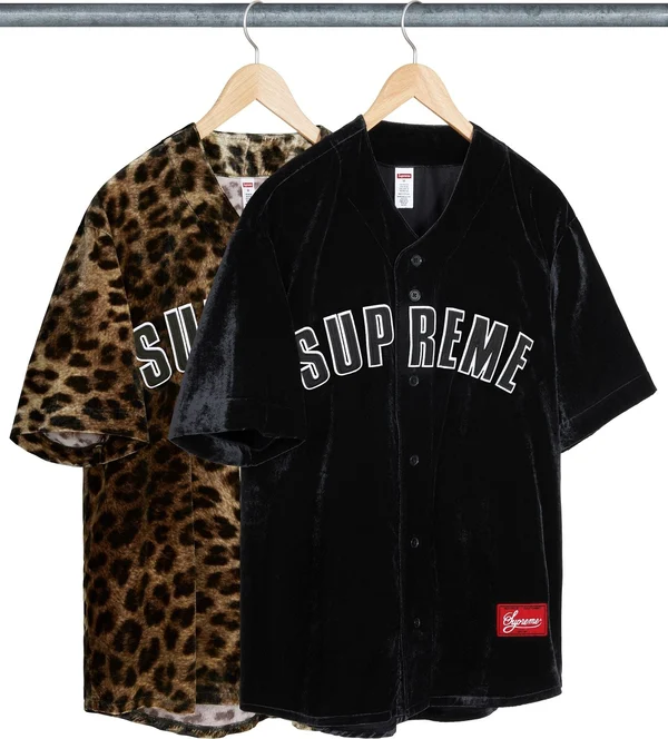 Supreme Velvet Baseball Jersey - Product Image