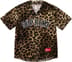 Supreme Velvet Baseball Jersey - Leopard (front)