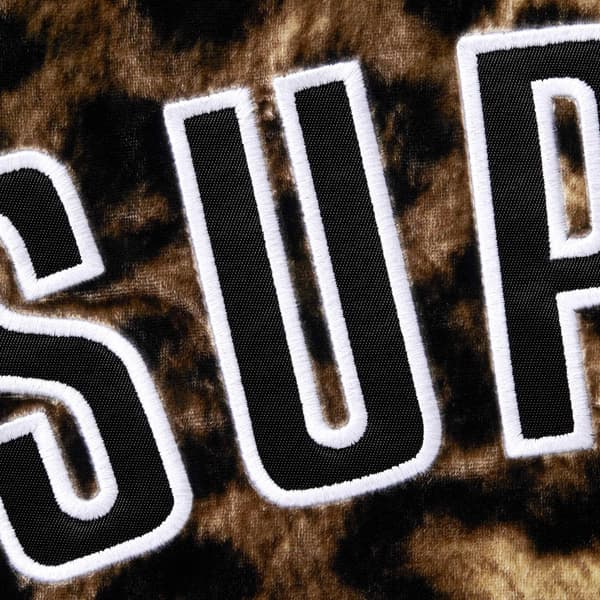 Supreme Velvet Baseball Jersey - Leopard (front)