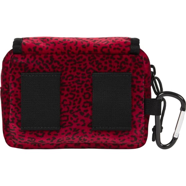 Supreme Velvet Mini Pouch - Red Leopard (front)