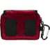 Supreme Velvet Mini Pouch - Red Leopard (front)