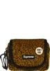 Supreme Velvet Mini Pouch - Tan Leopard (front)