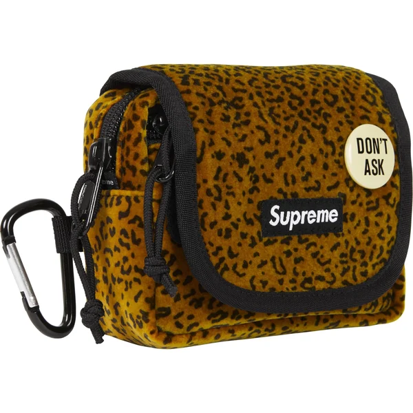 Supreme Velvet Mini Pouch - Tan Leopard (front)