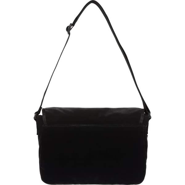 Supreme Velvet Small Messenger Bag - Black (front)