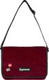 Supreme Velvet Small Messenger Bag - Red Leopard (front)