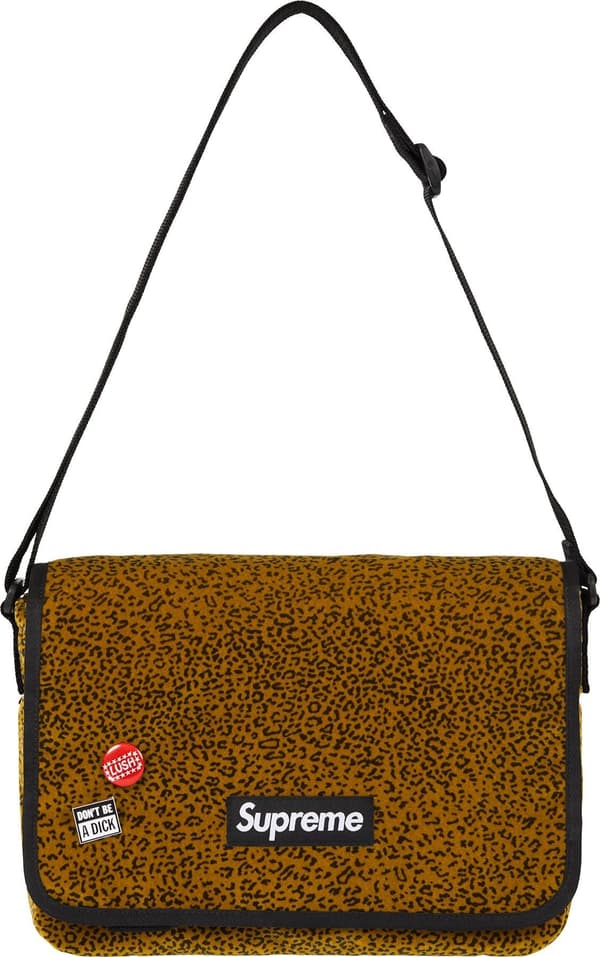 Supreme Velvet Small Messenger Bag - Tan Leopard (front)