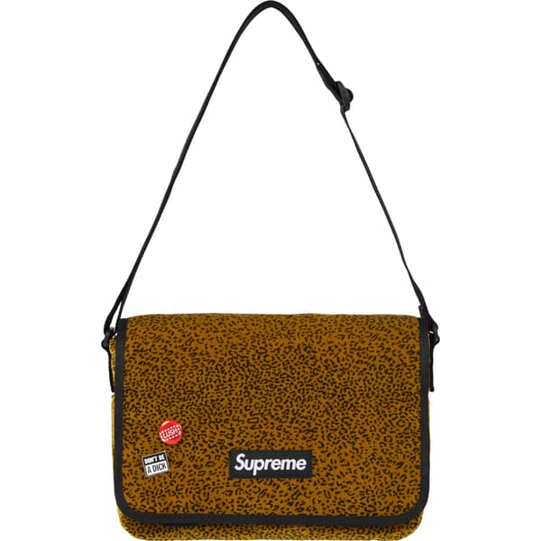Supreme Velvet Small Messenger Bag - Tan Leopard (front)