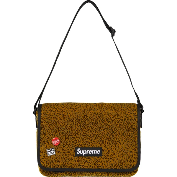 Supreme Velvet Small Messenger Bag - Tan Leopard (front)