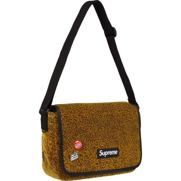 Supreme Velvet Small Messenger Bag - Tan Leopard (front)