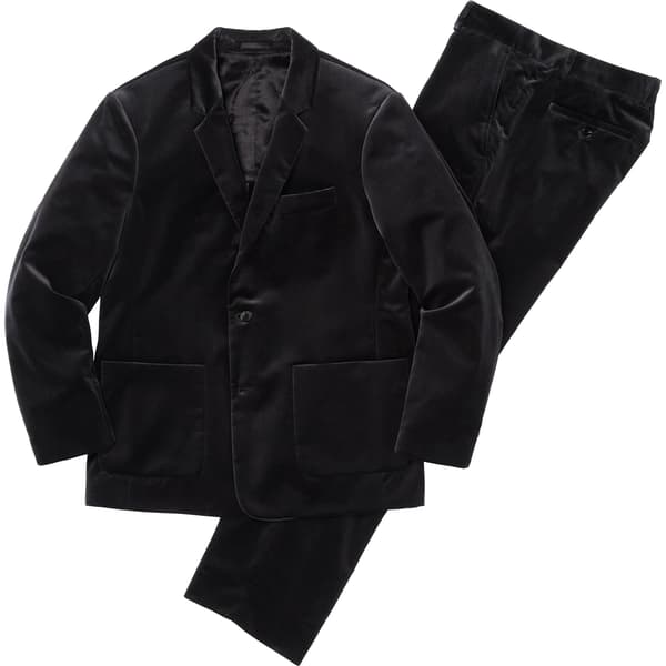 Supreme Velvet Suit - Black (front)