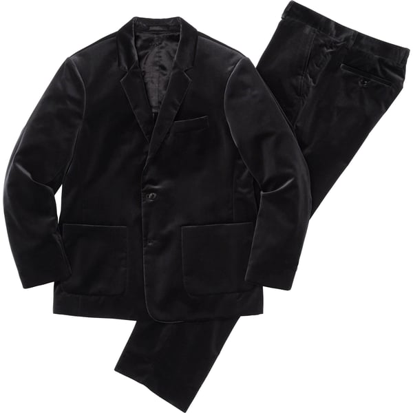 Supreme Velvet Suit - Black (front)