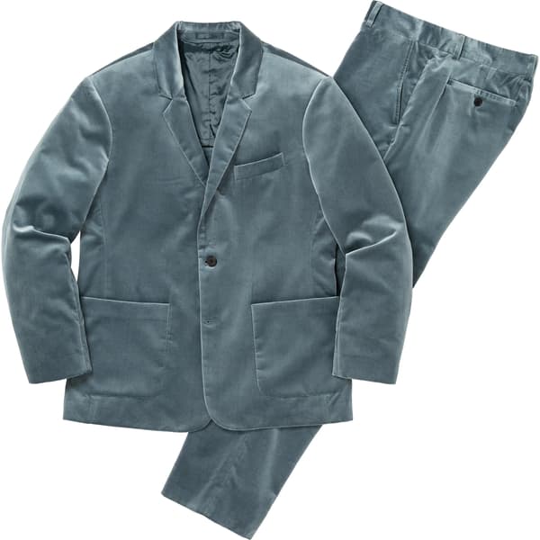 Supreme Velvet Suit - Slate (front)