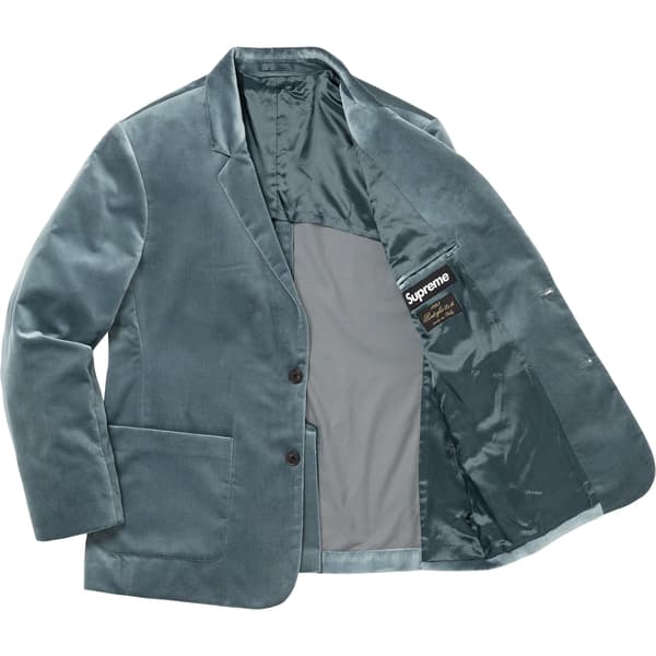 Supreme Velvet Suit - Slate (front)